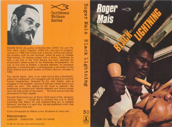 cover artwork by Martin Lovis shows black man holding a mallet and chisel working on a wood sculpture