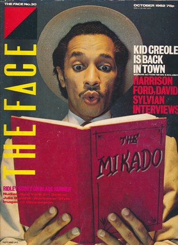 Colour cover of The Face magazine dated October 1982 featuring Kid Creols and Images of Oppression
